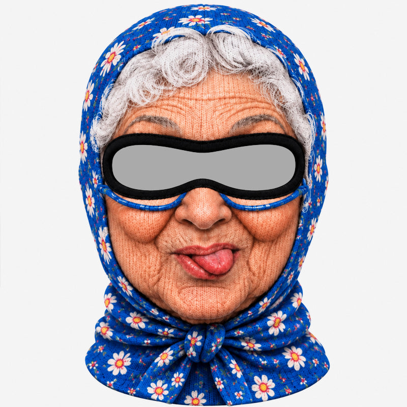 Funny Grandma Face Ski Mask