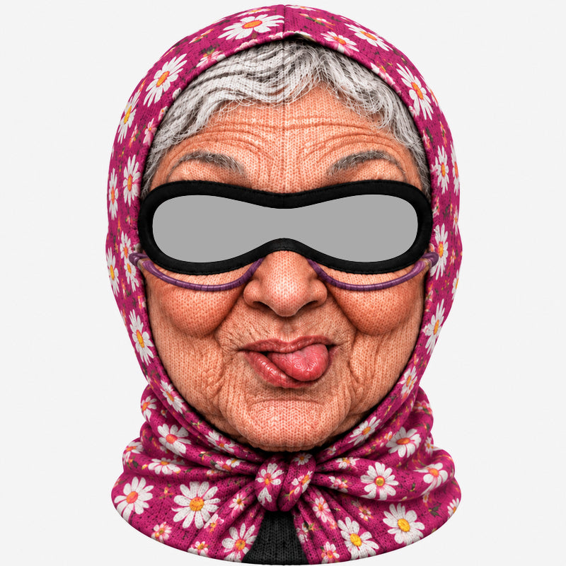Funny Grandma Face Ski Mask