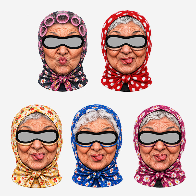 Funny Grandma Face Ski Mask