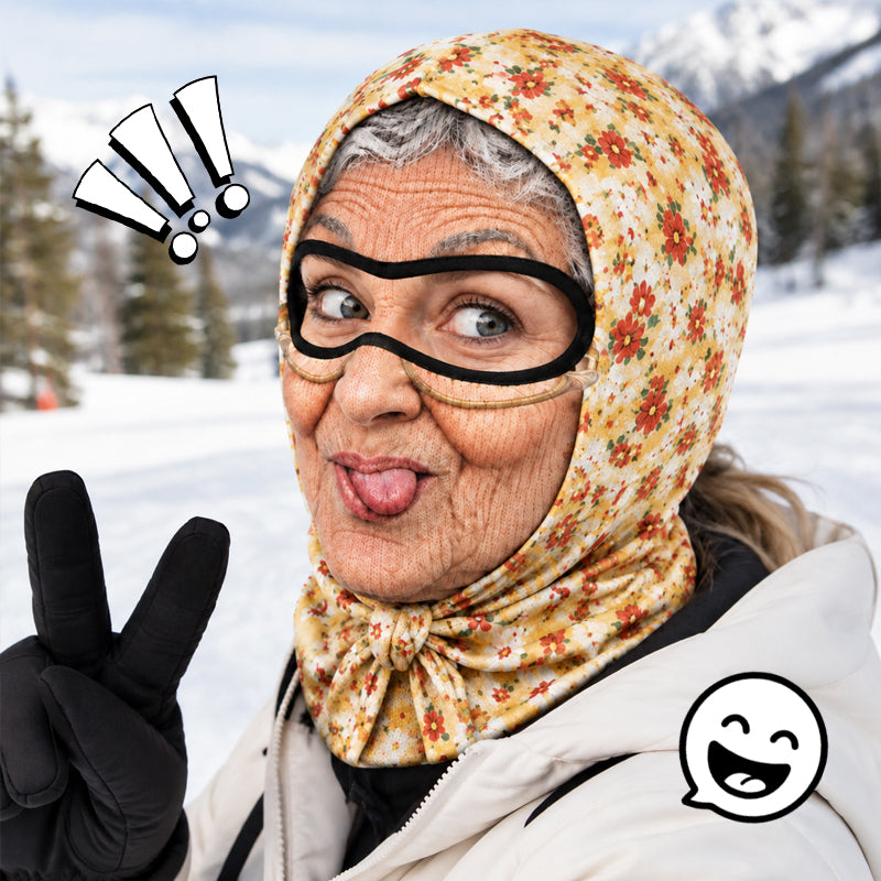 Funny Grandma Face Ski Mask