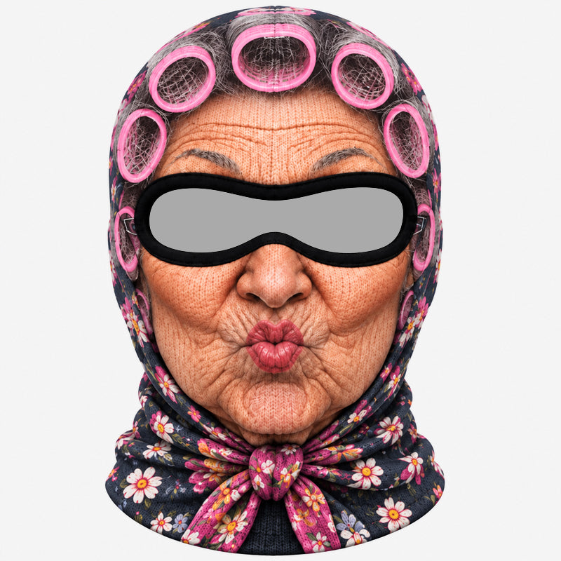 Funny Grandma Face Ski Mask