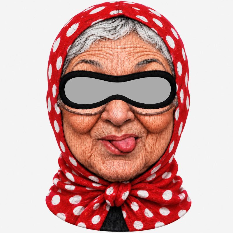 Funny Grandma Face Ski Mask