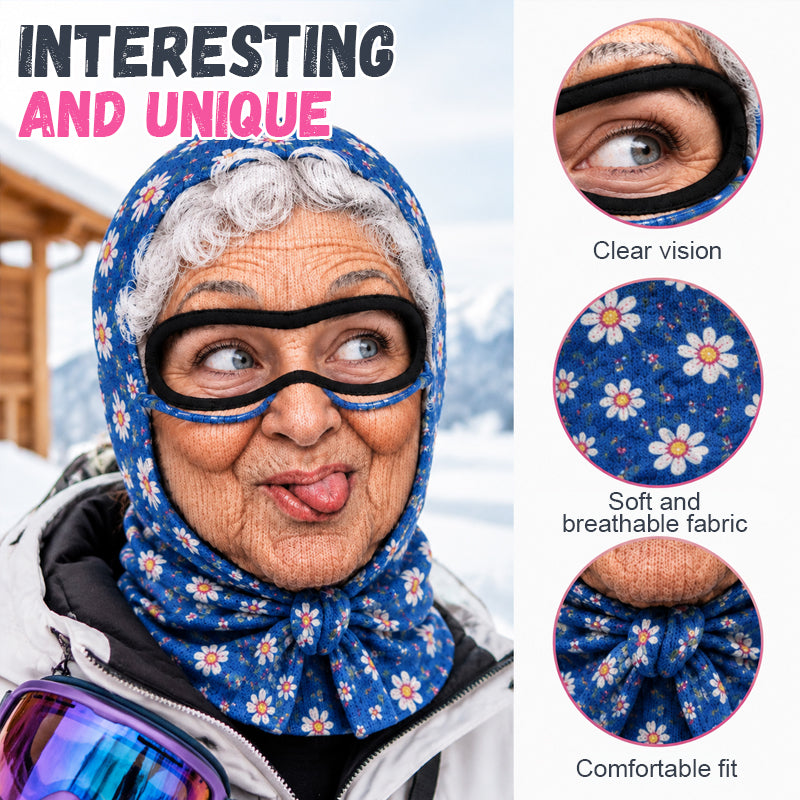 Funny Grandma Face Ski Mask