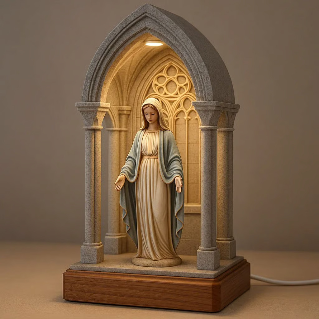 Virgin Mary LED Devotional Table Lamp