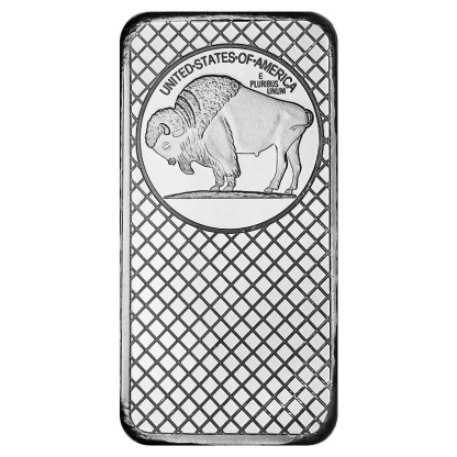 10 oz Silvertowne Mint Buffalo Silver Bar