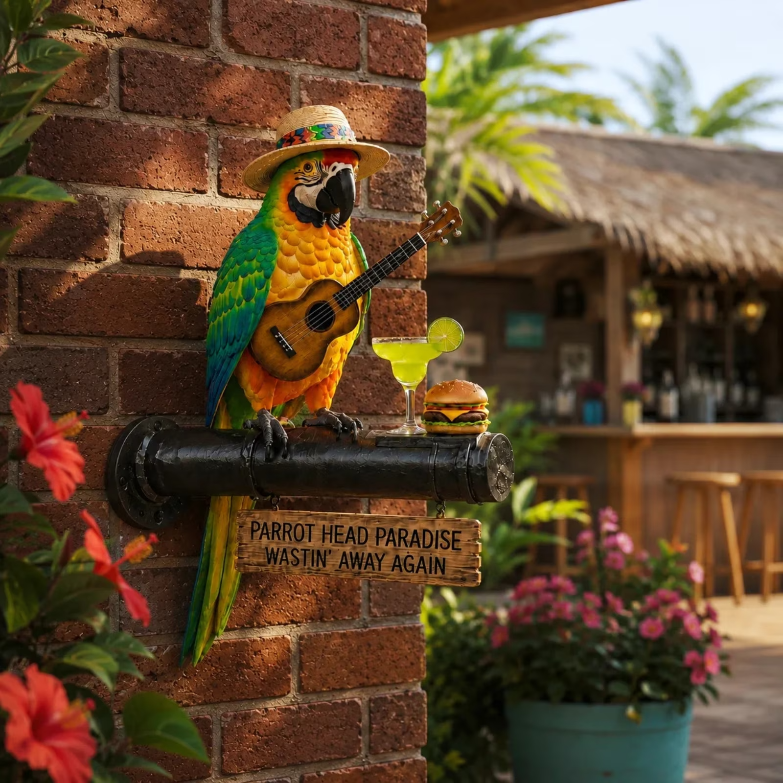 Last Day 49% OFF-🌴Solar-Powered ParrotGarden Light -Wastin'Away Again”