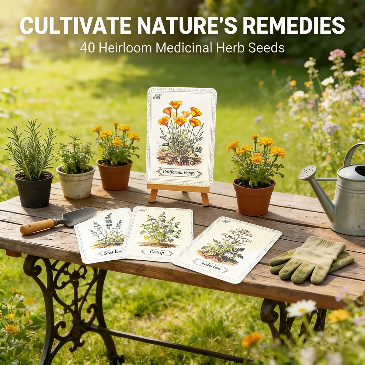 🌱Plantable Herbal Seed Cards — Grow Your Own Home Apothecary