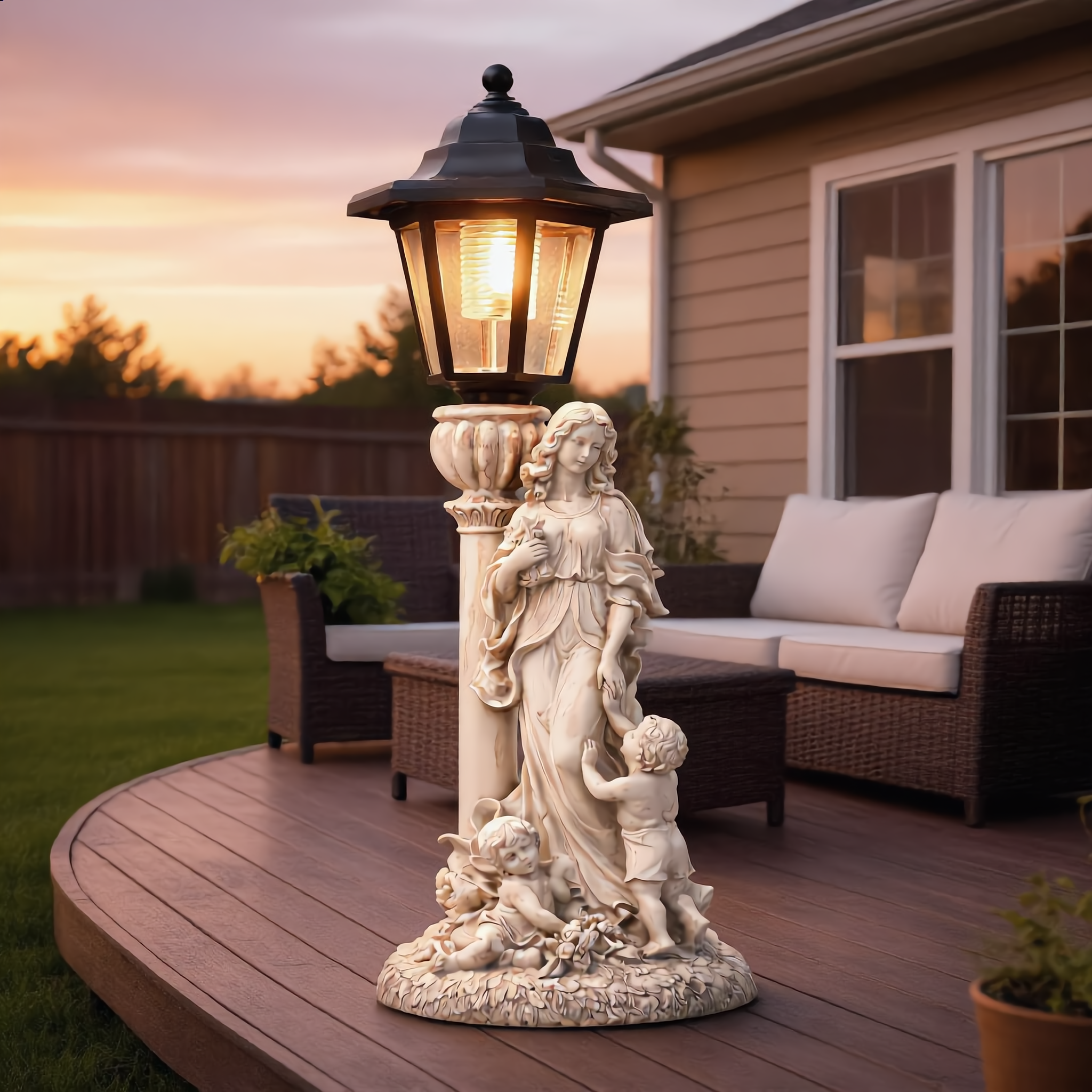 🎉Last Day 50% OFF👼Vintage Garden Statue Lamp