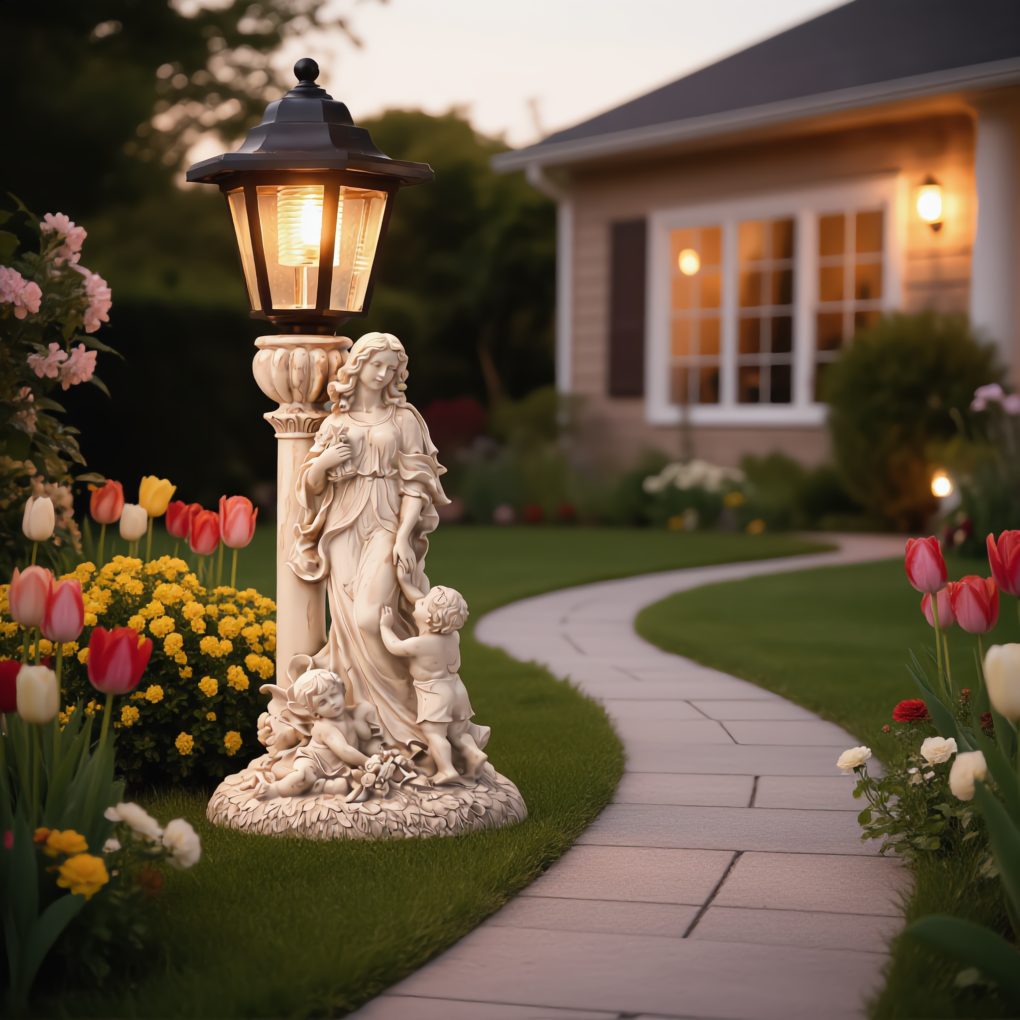 🎉Last Day 50% OFF👼Vintage Garden Statue Lamp