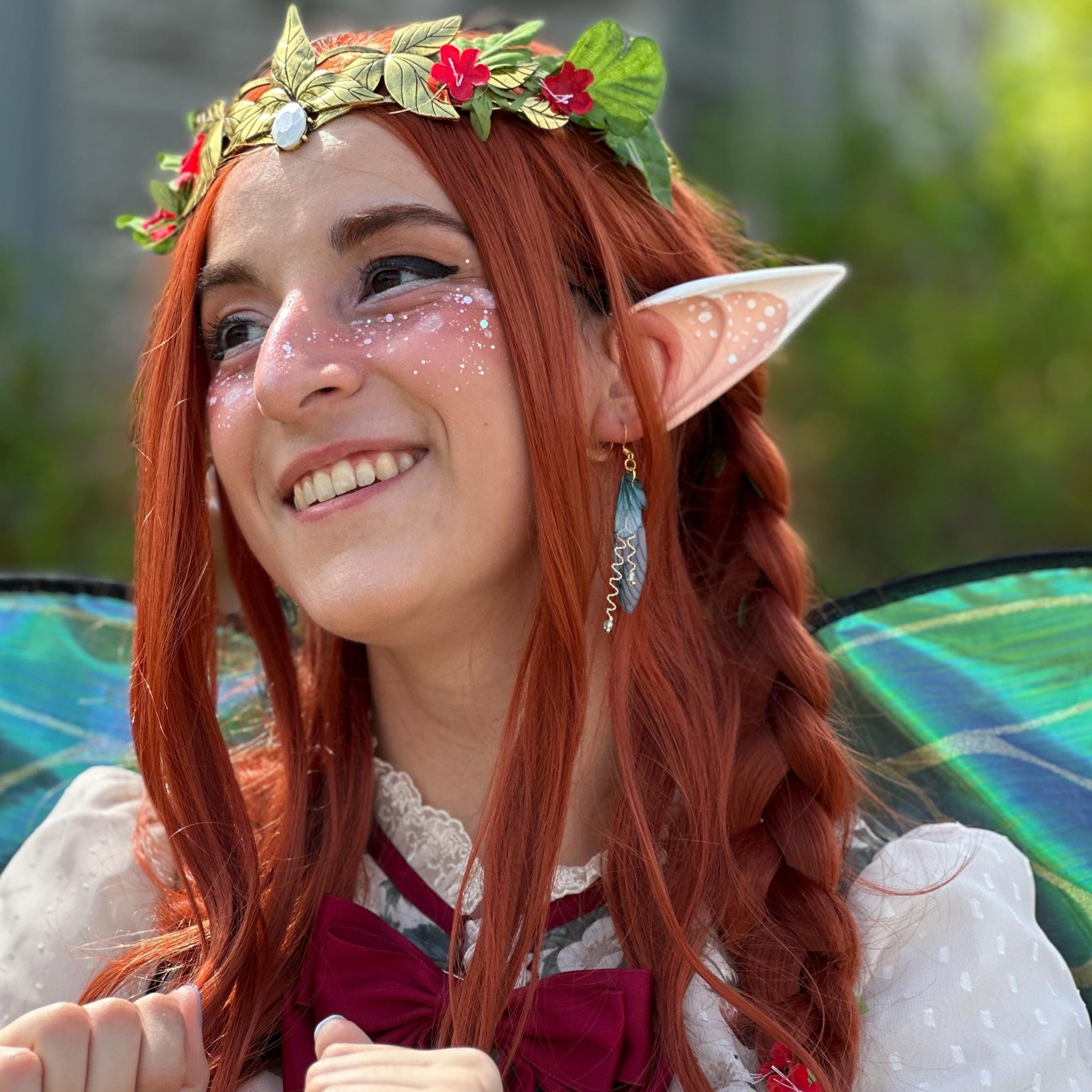 Forest Fairy Wing Grunge Earrings