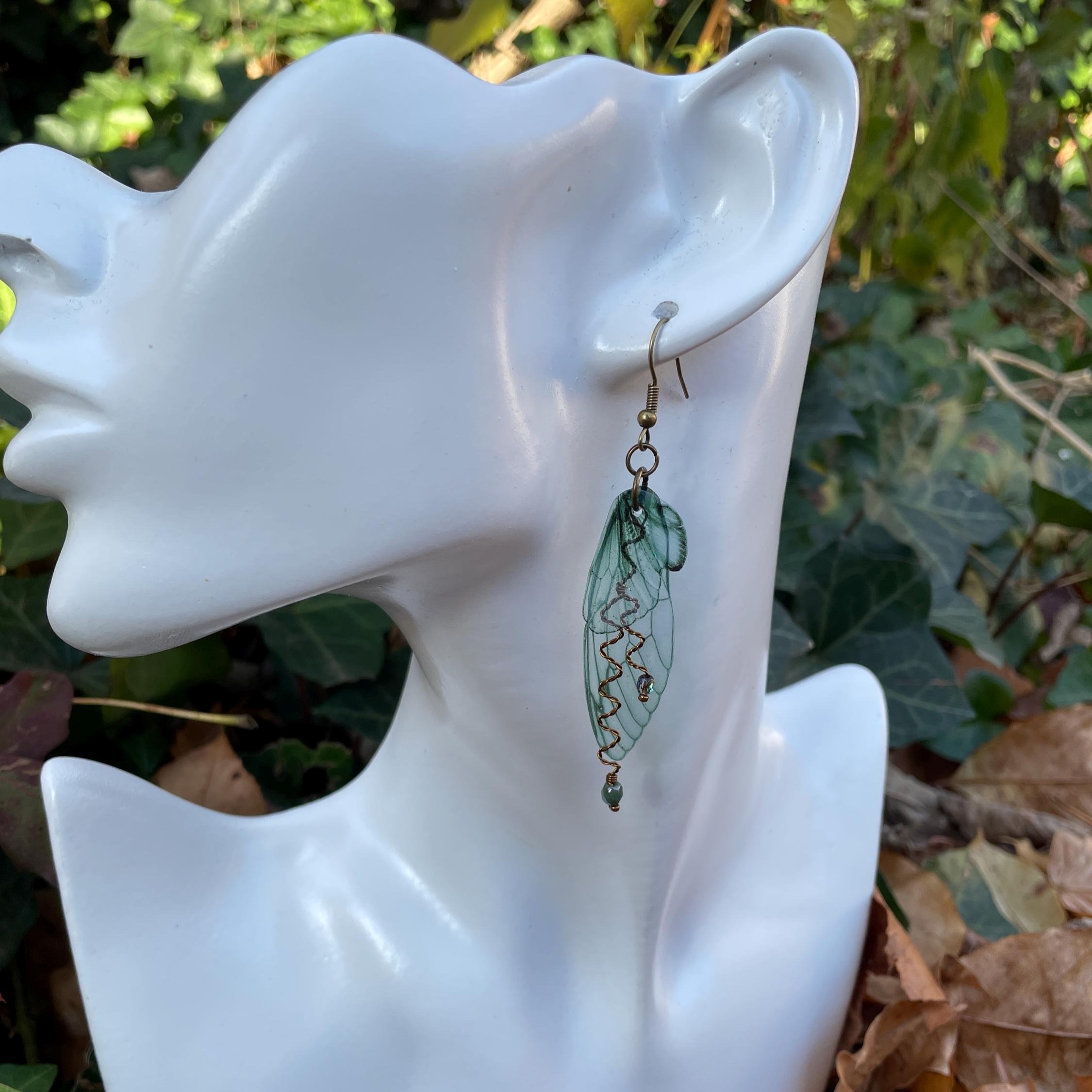 Forest Fairy Wing Grunge Earrings