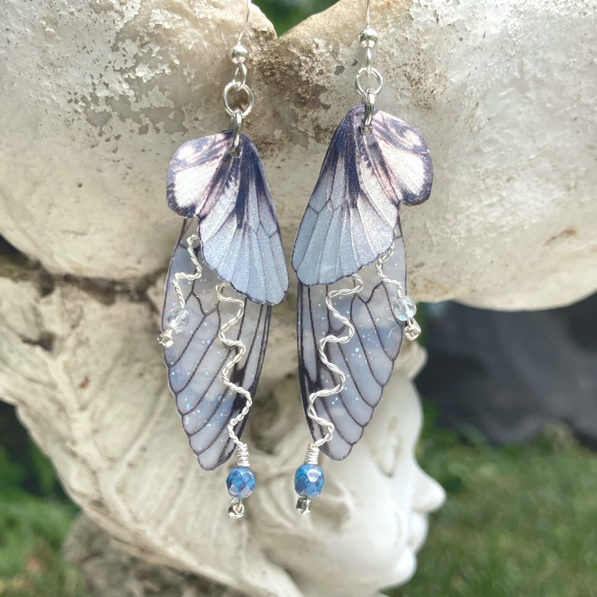 Silver Fairy Grunge Earrings