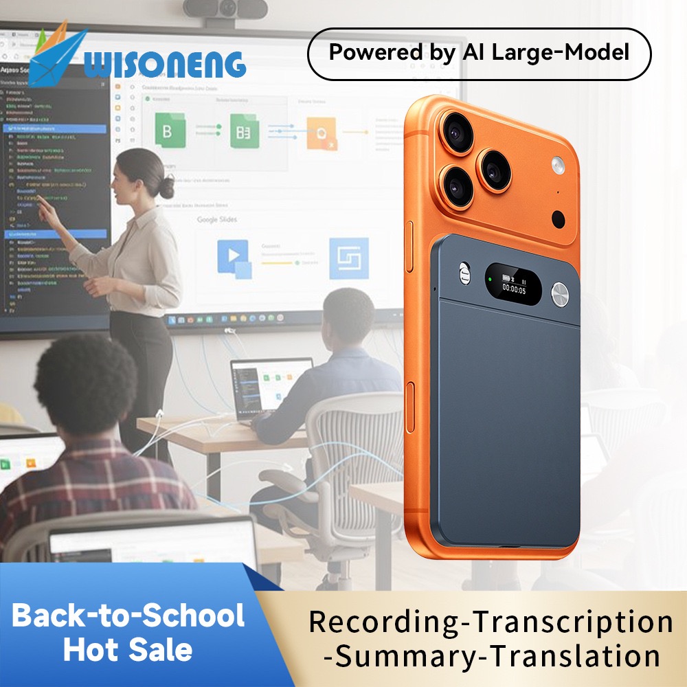 Magnetic AI Voice Recorder Card – Transcription, Summaries & Mind Maps