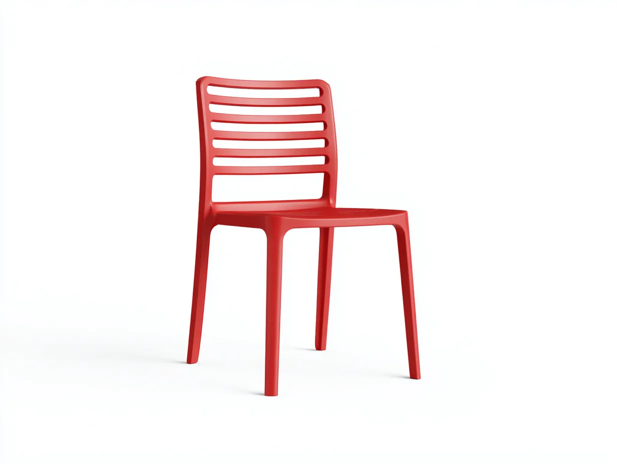 Esszimmerstuhl 52x55x82 cm Kunststoff Rot für im Freien modernes Outdoor Design-Rivoramahome