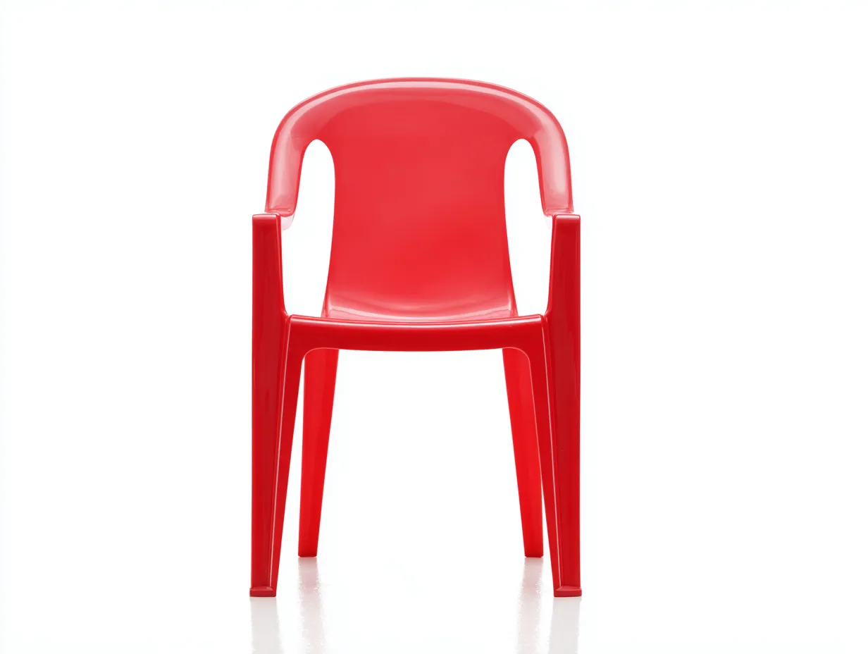 Esszimmerstuhl 56×58×82 cm Kunststoff rot mit hoher Rückenlehne - funktionales Design für draußen-Rivoramahome