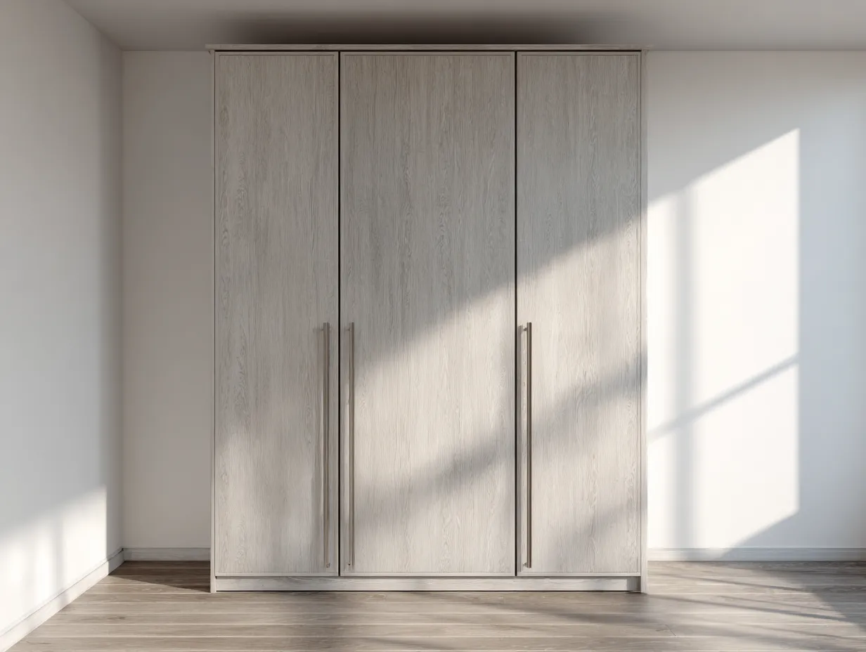 Schlafzimmer Kleiderschrank 240×58×220 cm – Weiß – moderner Schrank mit eleganter Frontgestaltung-Rivoramahome