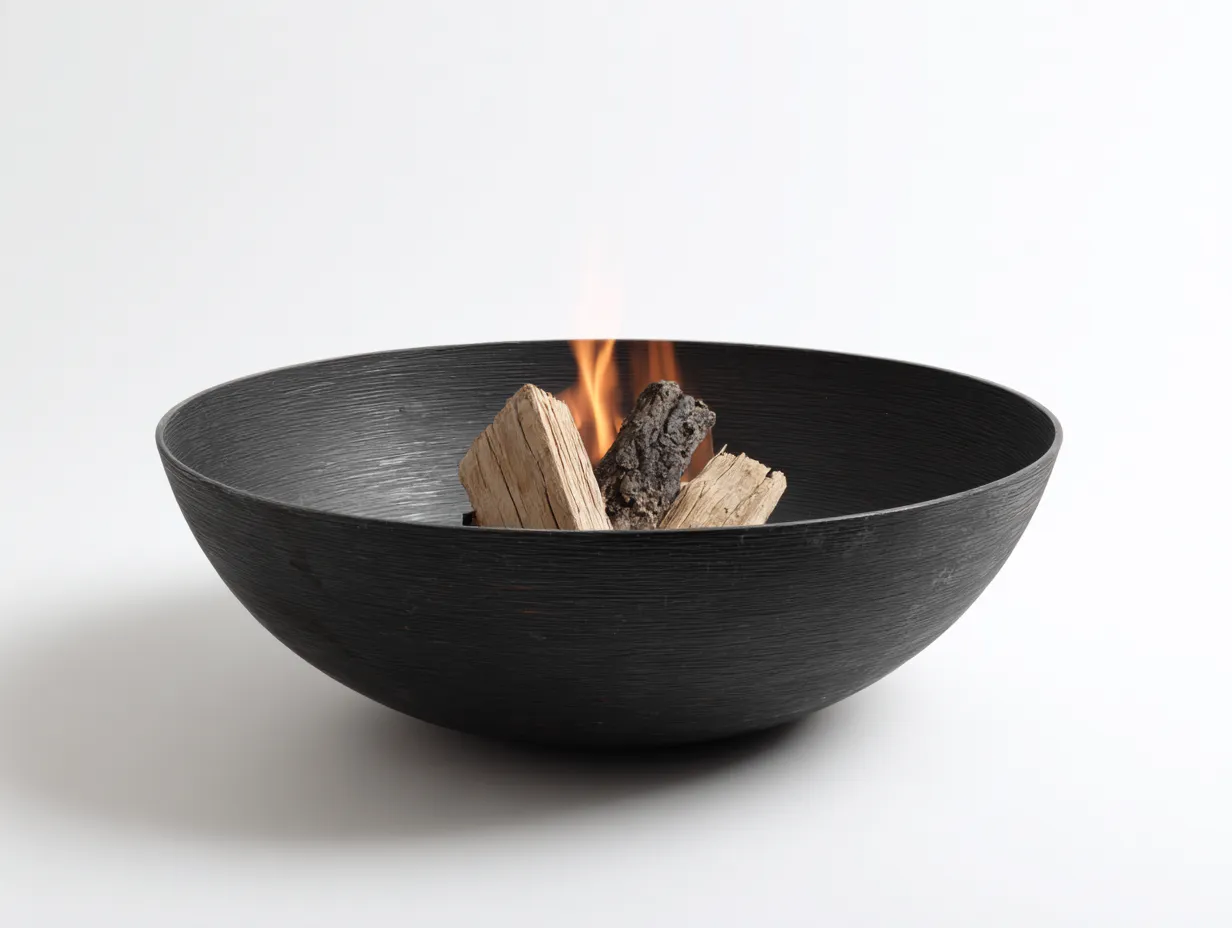 Im Freien Herd Feuerschale Stahl 75×75×30 cm – Schwarz – moderne Garten Feuerstelle-Rivoramahome