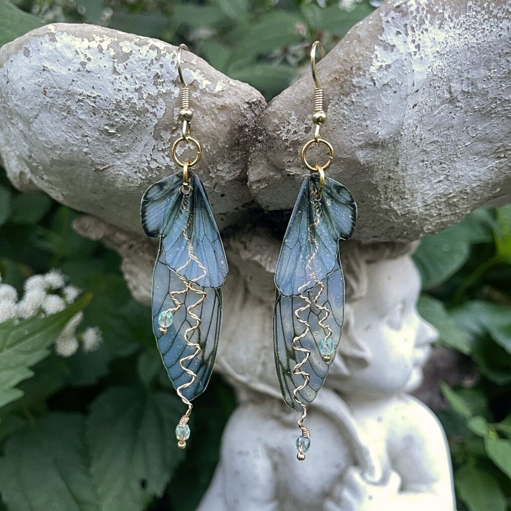 Forest Fairy Wing Grunge Earrings