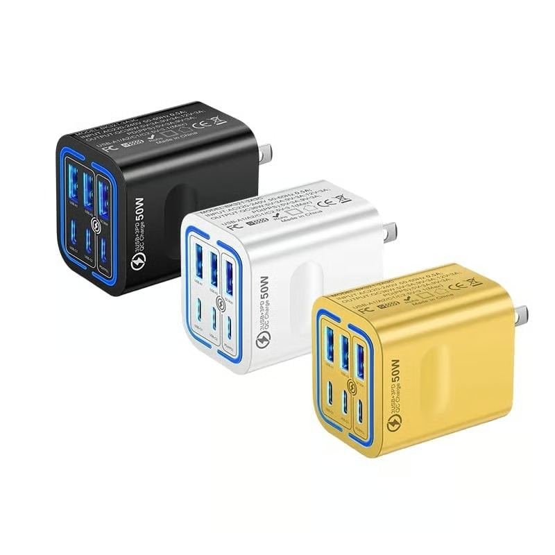 🔥 70% OFF Today 🔋 50W Multi-Port Fast Charger with Smart Fast Charging