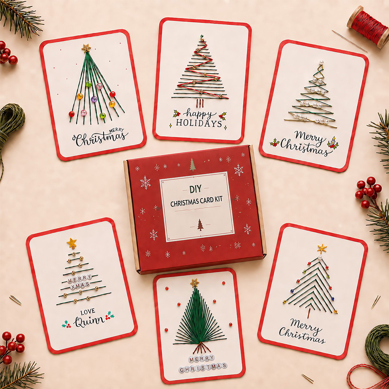 🎄 Last Day 50% OFF 🔥 - Merry & Bright Christmas DIY Kit ( 6 pcs )