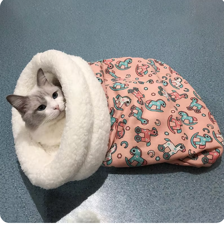 🔥 LAST DAY 50% OFF 🔥 WagBed™ - Cat Sleeping Bag Cave Bed (Extra Soft)