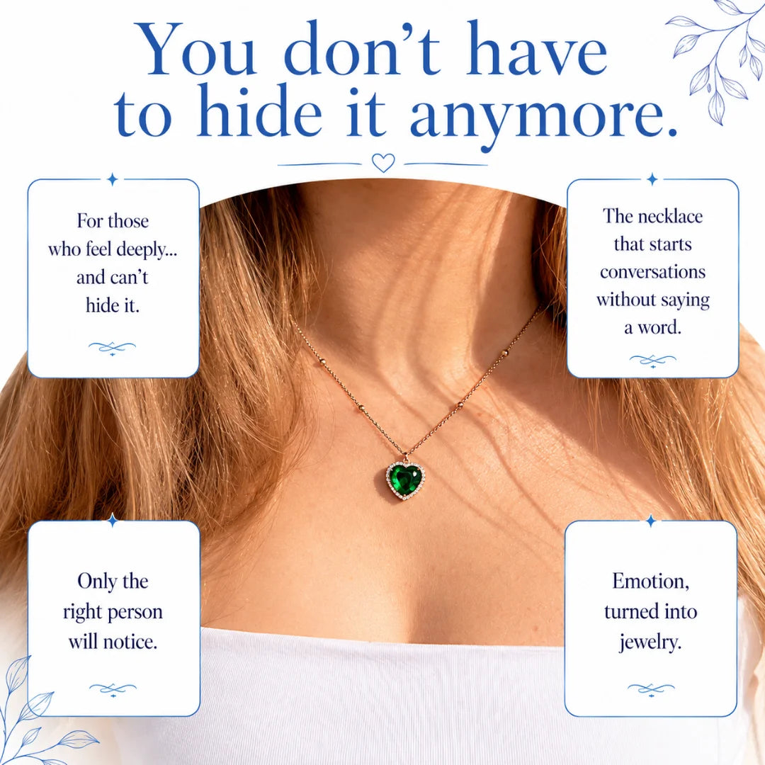 🔥  LAST DAY 50% OFF 🔥 Waterproof Color-Changing Heart Mood Necklace — A Meaningful Gift for Her❤