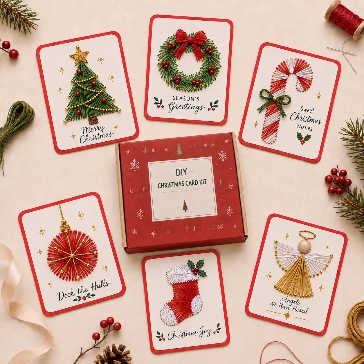 🎄 Last Day 50% OFF 🔥 - Merry & Bright Christmas DIY Kit ( 6 pcs )