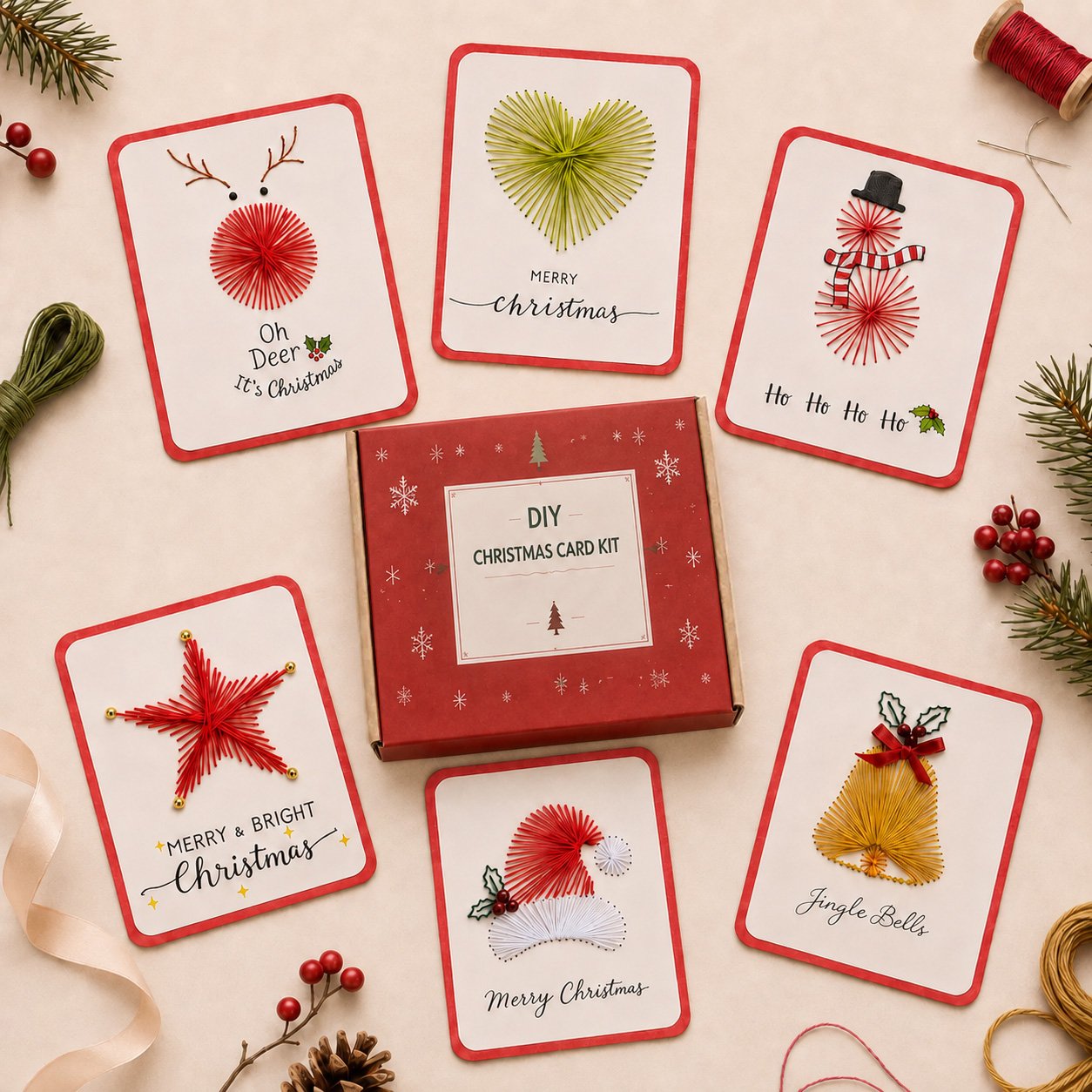 🎄 Last Day 50% OFF 🔥 - Merry & Bright Christmas DIY Kit ( 6 pcs )