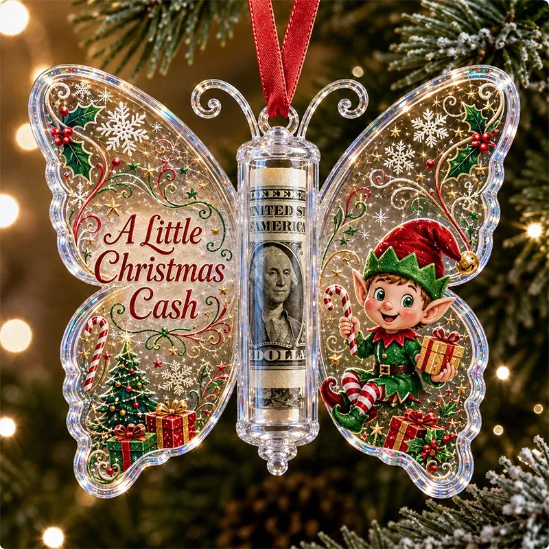 🦋💵 Christmas Cash Gift Butterfly Ornament – Holiday Money Holder Keepsake ( 10Pcs ) 🎄✨
