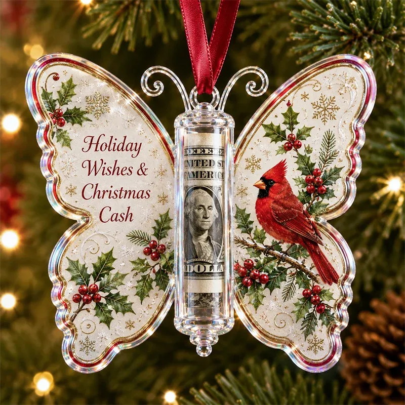 🦋💵 Christmas Cash Gift Butterfly Ornament – Holiday Money Holder Keepsake ( 10Pcs ) 🎄✨