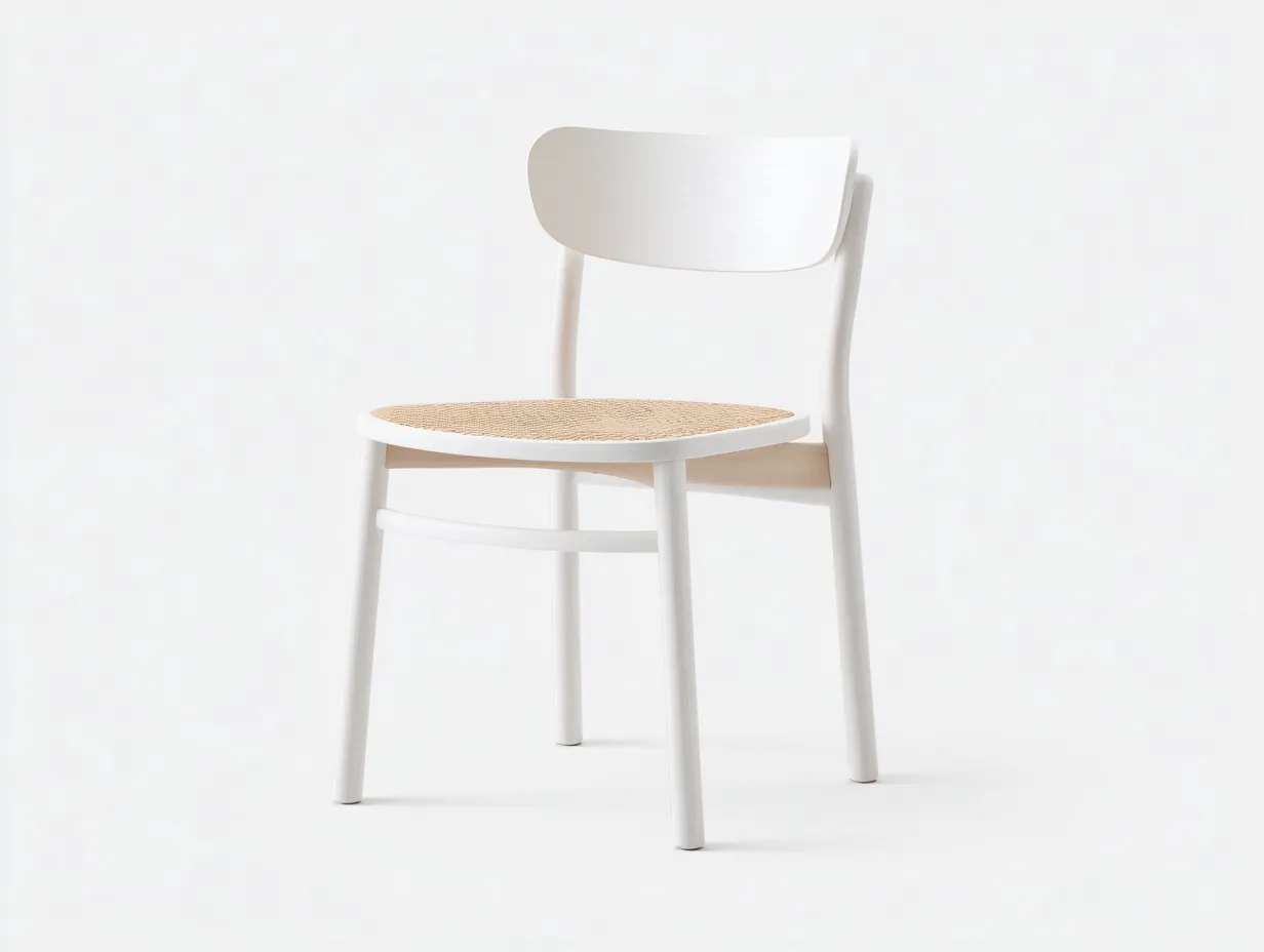 Esszimmerstuhl 56×60×84 cm Metall Rattan Weiß - stilvoller Außenstuhl mit Armlehnen Terrasse-Tasailoft