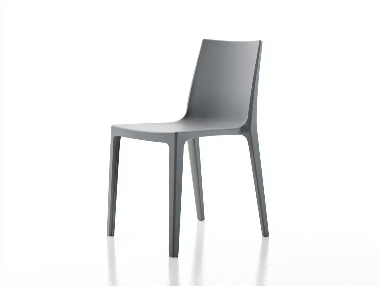 Esszimmerstuhl 50×54×82 cm Kunststoff Grau - moderner Außenstuhl für Terrasse und Garten-Tasailoft