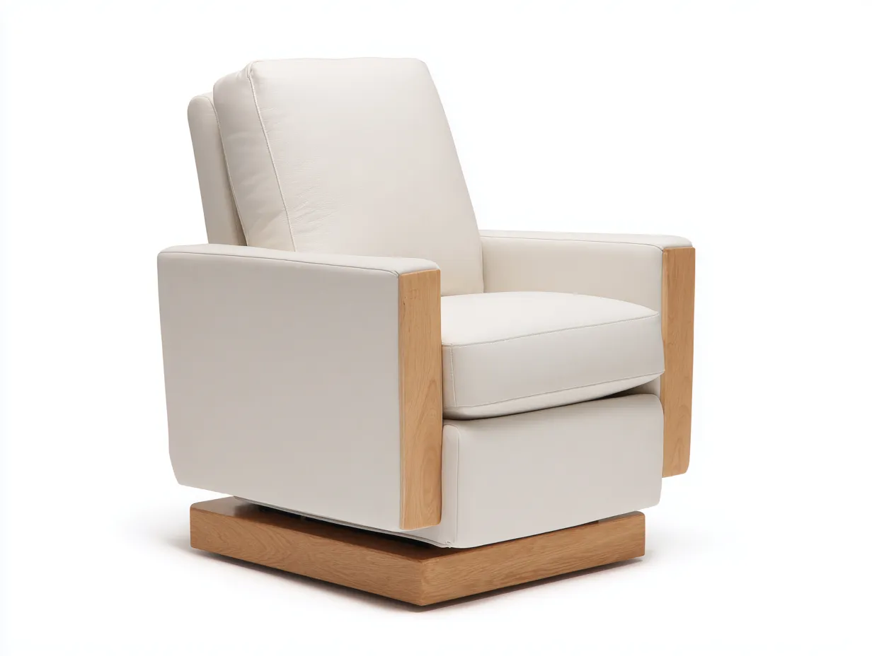 Wohnzimmer Sessel 85x90x105 cm Weiß Lederoptik Relaxsessel Modern-Tasailoft