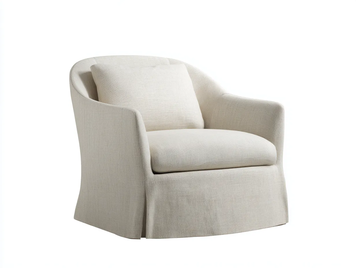 Sessel 88×84×96 cm Stoff Beige - moderner Wohnzimmer Drehsessel mit weicher Polsterung-Tasailoft