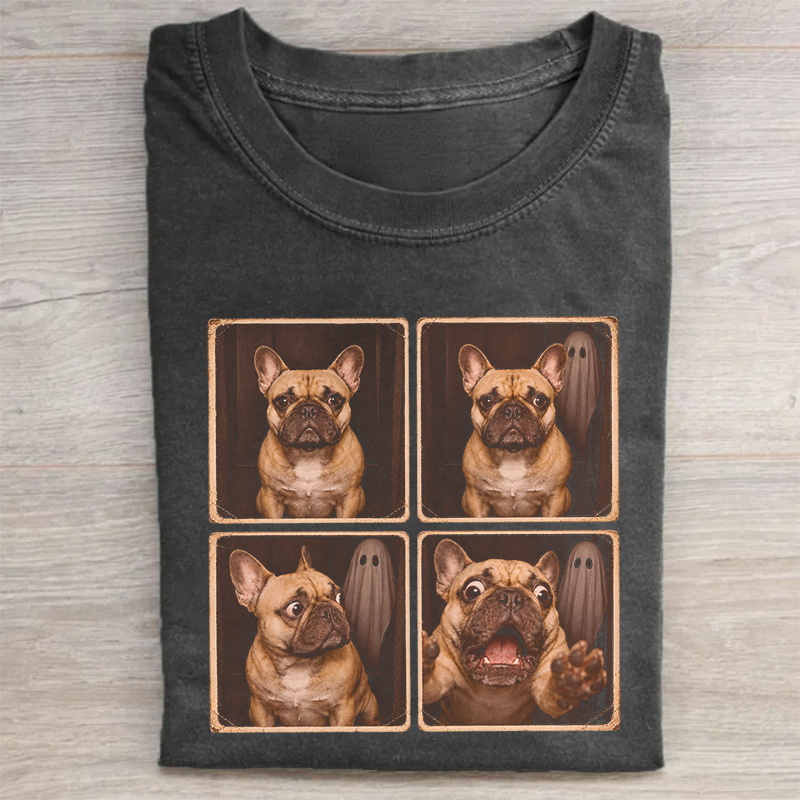 Halloween French Bulldog Ghost T-shirt