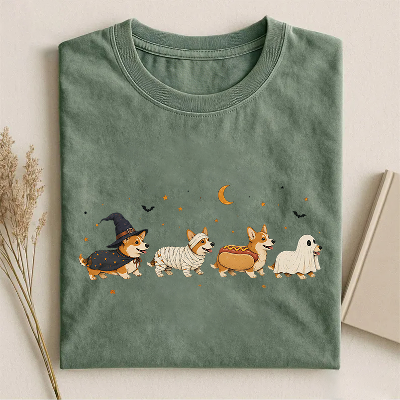 Cute Halloween Corgi T-shirt