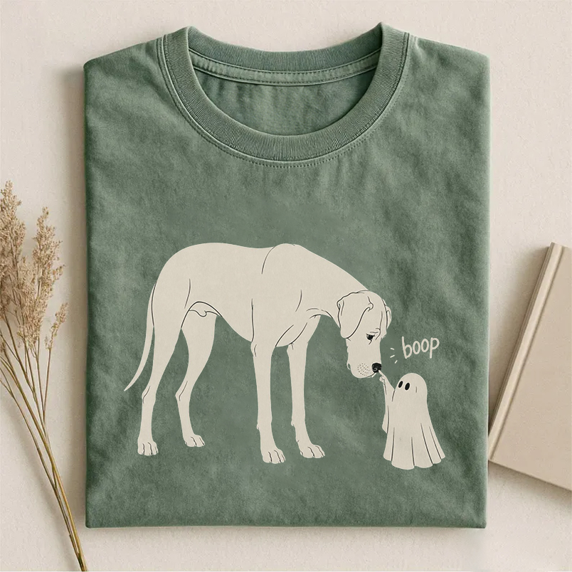 Boop Ghost And Great Dane Halloween T-shirt