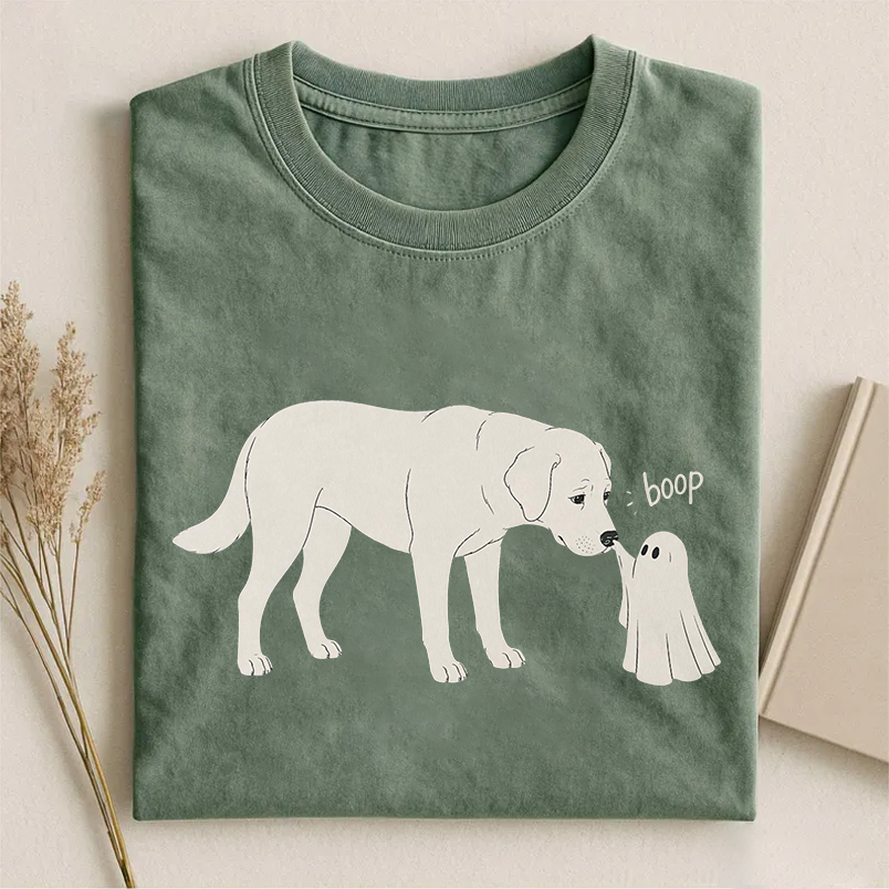 Boop Ghost And Labrador Retriever Halloween T-shirt