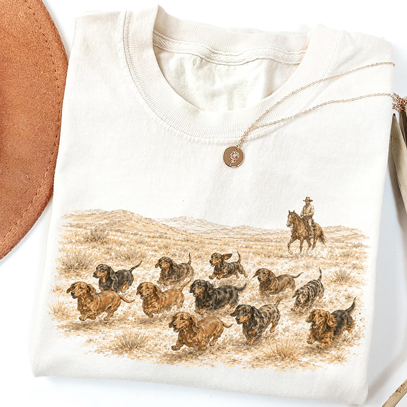 Funny Western Dachshund T-shirt