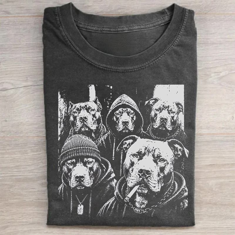 Funny Gangster Pitbull T-shirt