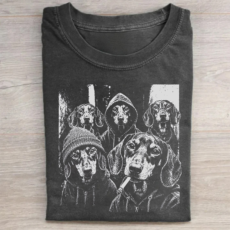 Funny Gangster Dachshund T-shirt