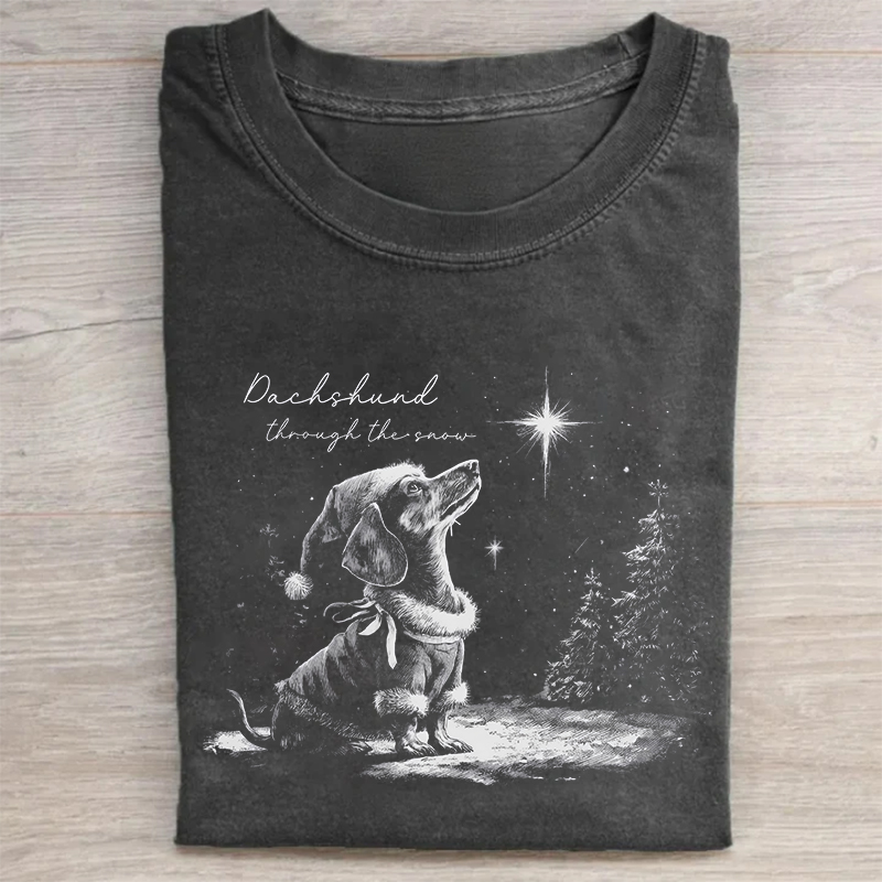 Cute Dachshund Christmas T-shirt