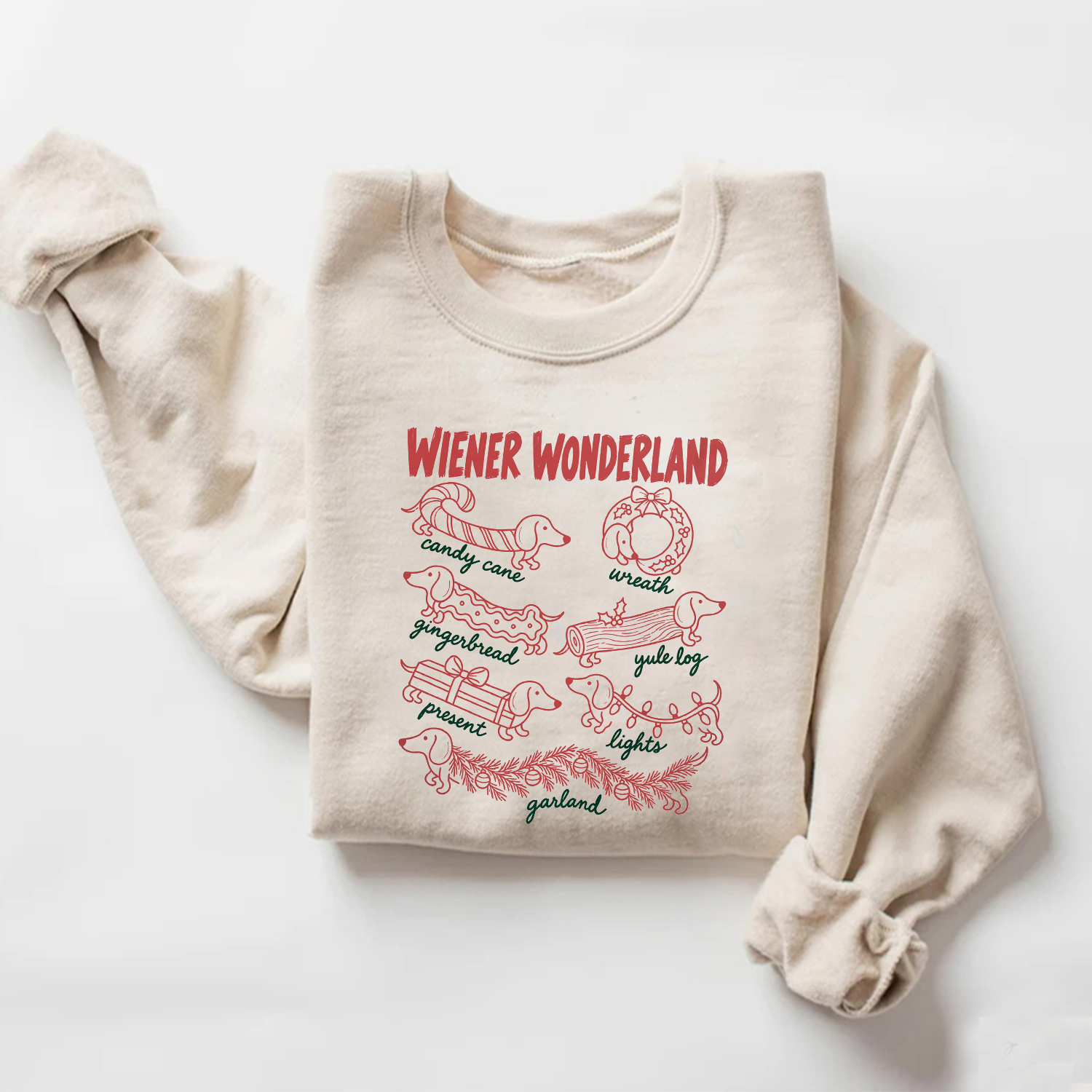 Funny Wiener Dog Christmas Sweatshirt