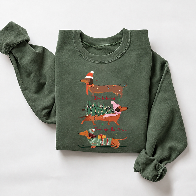 Dachshund Through The Snow Sweatshirt
