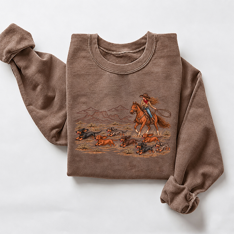 Dachshund Western Sweatshirt