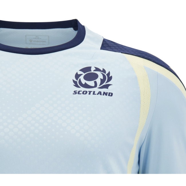 2026-2027 Scotland Rugby Training Poly LS Shirt (Blue) (Your Name) - view 3