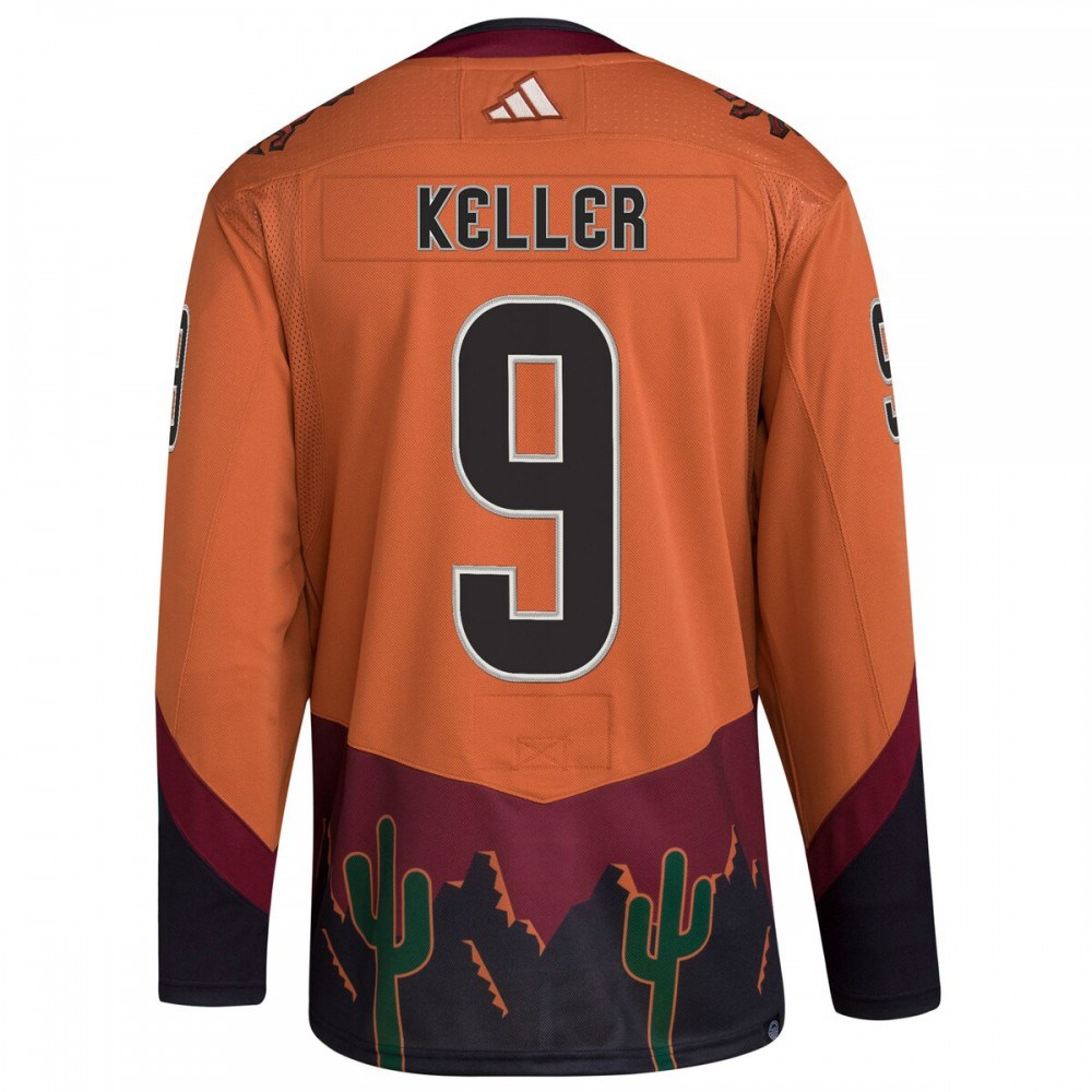 Clayton Keller Arizona Coyotes Reverse Retro 2.0 Athletic Fit Player Jersey Burnt Orange - view 3