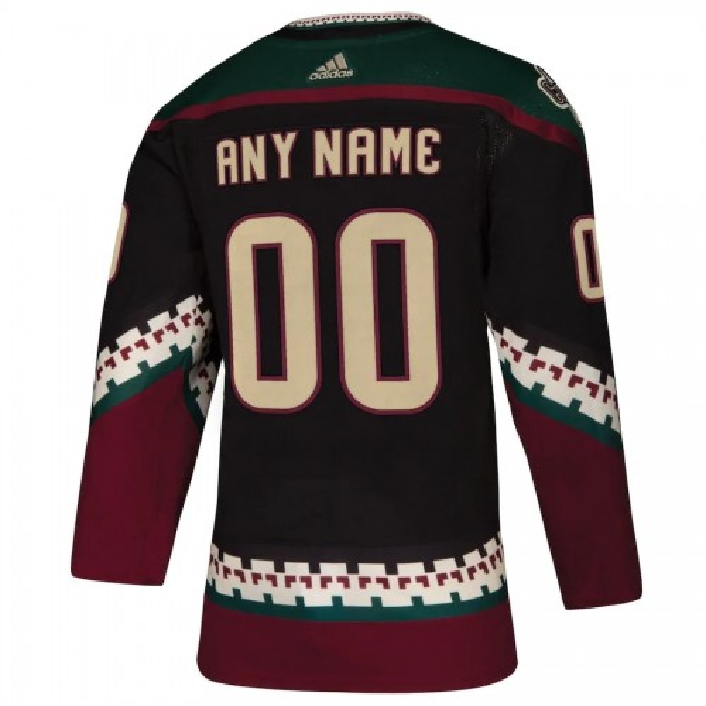 Men's Arizona Coyotes Black Alternate Athletic Fit Custom Jersey - view 3