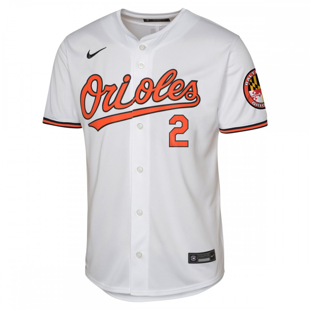 Gunnar Henderson Baltimore Orioles Youth Home Limited Jersey – White - view 2