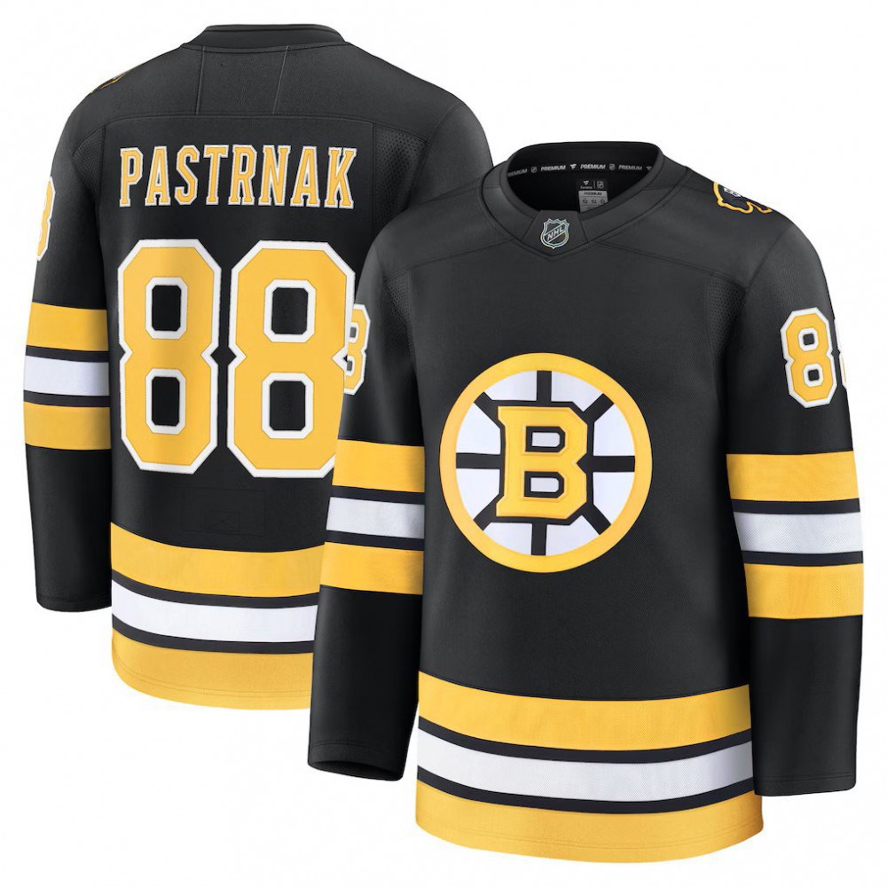 David Pastrnak Boston Bruins Home Premium Player Jersey Black
